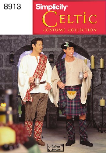 Simplicity Sewing Pattern 8913 Men Costumes, AA (XS-S-M)