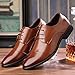 OUOUVALLEY Lace up Patent Leather Oxford Dress Shoes Formal Wedding Shoes 8808 (12 D(M) US, Brown)