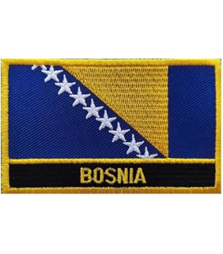 Bosnia Y Herzegovina Mapa Bandera Vector Ilustración | Vector Premium