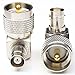 ANHAN UHF Male to BNC Female Right Angle Connectors, UHF to BNC Connectors PL259 Connector Pl259 to BNC 90 Degree Adapters Ham CB Radio Antenna Adapters 2 Packs