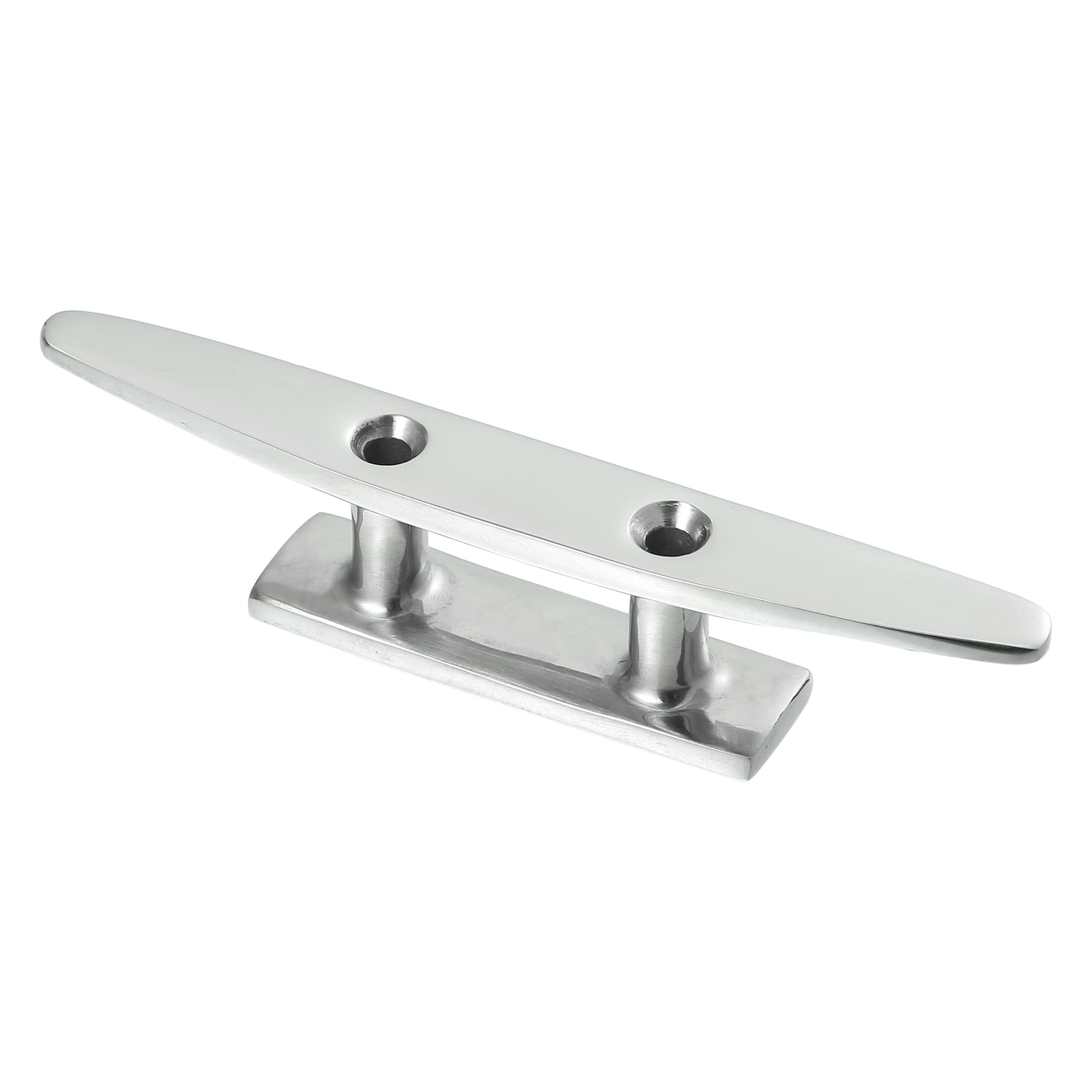 X AUTOHAUX 5" 125mm Stainless Steel Flagpole Cleat Hook Boat Deck Rope Cleats