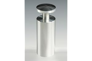 DISPLAYS2GO 1-1/4" x 2-1/2" Set of 4 Extra Large Polished Silver Finish Aluminum Standoff Screws for Shelf Displays