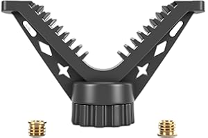 HUNTPAL Hunting Tripod Shooting Stick Gun Rifle Crossbow Shooting Rest with Removable 360° Horizontal Swivel and 90° Swing Leg, Aluminum Matt Monopod Bipod Tripod 3-N-1 Shooting Stand Support