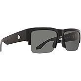 SPY Optic Cyrus 50/50, Square Semi-rimless Sunglasses, Color and Contrast Enhancing Lenses