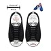 Oumers 3 Pairs Lazy No Tie Silicone Shoelaces, Rubber Elastic Slip Sneaker Shoe Laces Running Shoelaces Athletic Shoe Laces 16pc/Pair, 1 Pair Black + 1 Pair White + 1 Pair Multi Color