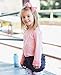 RuffleButts® Girls Pink Ruffled Long Sleeve Layering Tee - 3T