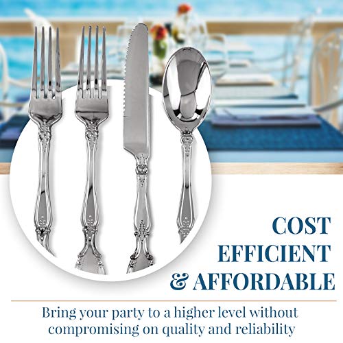 3 COLLECTION+DISPOSABLE+SILVERWARE+Spoons+Silver