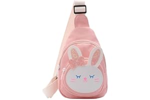 Hiflyer Sling Bag Shoulder Bag Chest Bag, Small Backpack Small Sling Bag, Kawaii Bag Kawaii Backpack Sling Backpack (Pink Bunny)