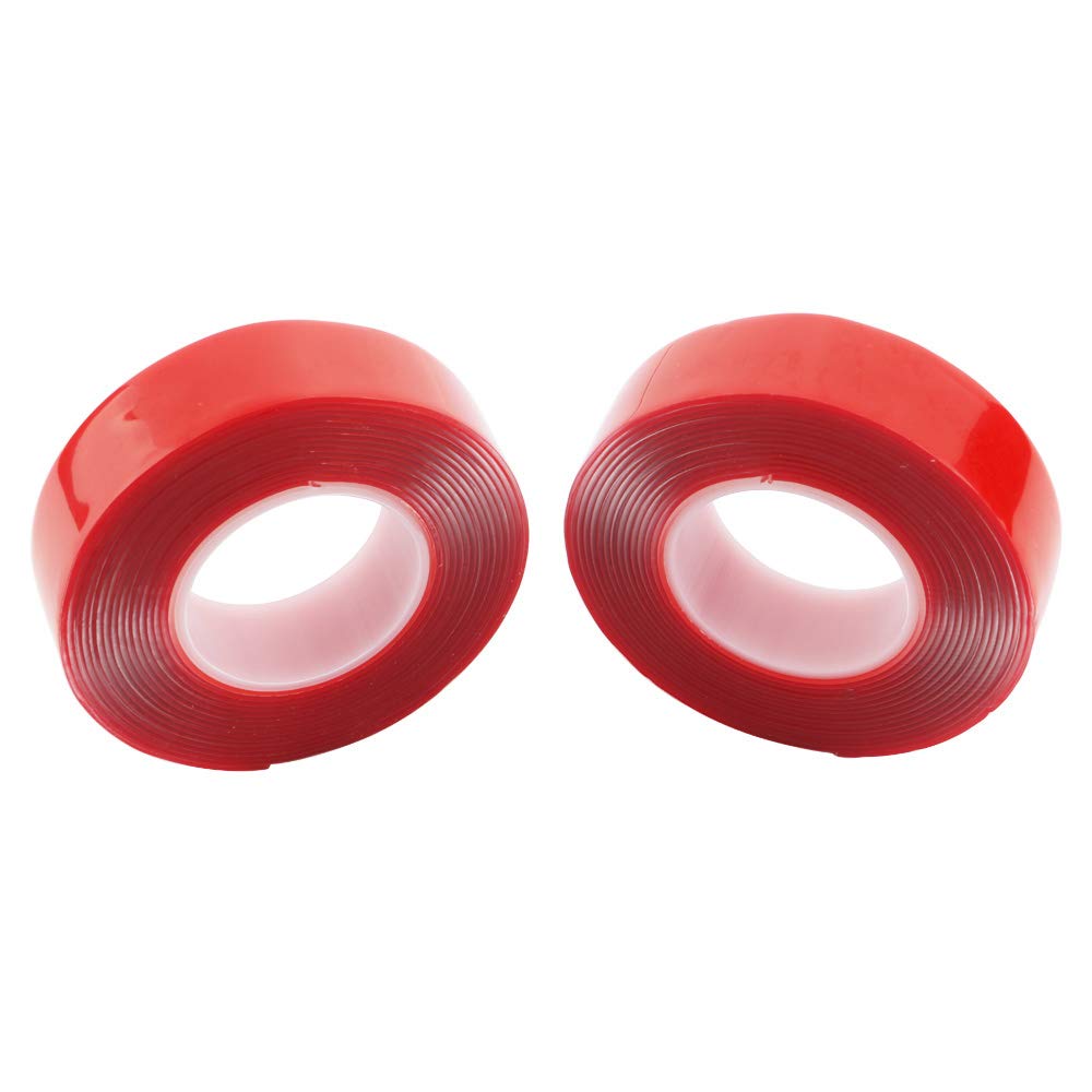 GTIWUNG 2 Rolls Double Sided Clear Servo Tape, Super Strong Adhesive Tape Transparent, Waterproof VHB Acrylic Mounting Tape for RC hobby, Home Office Decor, Vehicle, Easy to Remove(20mmx3m)