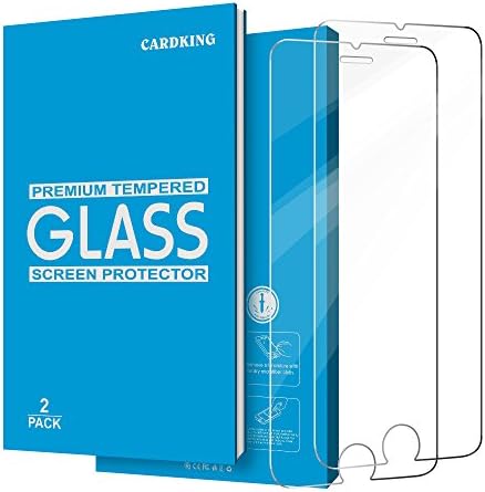 iPhone 8 Plus 7 Plus Tempered Glass Screen Protector, Super Strong 9H Hardness, Bubble-Free, Anti Fingerprint, CARDKING Apple iPhone 8 Plus 7 Plus Screen Protect 2-PACK