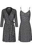 SofiePJ Women's Printed Sleepwear Chemise and Robe 2PC Set