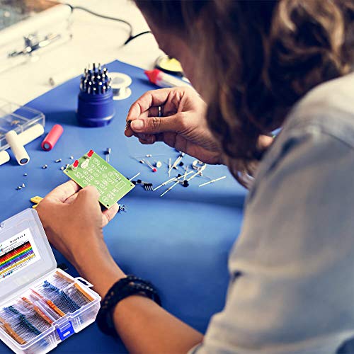 image for Anezus 1760Pcs Resistors 82 Values 1% Resistor Kit 1/4 Watt Metal Film