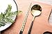 Autohome 2 Spoons and 2 Pairs Chopsticks Saintless Steel Dinner Flatware - Black&Golden