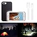 iPhone 7 Plus Case, iPhone 8 Plus Case, Wellerly LED Illuminated Selfie Light Cell Phone Case Cover [Rechargeable] Light Up Luminous Selfie Flashlight Case for iPhone 7 / 8 Plus 5.5inch (Black)
