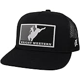 HOOEY Wright Brothers Trucker Hat for Men – Adjustable Snapback Mesh Baseball Cap - Western Work & Casual Wear