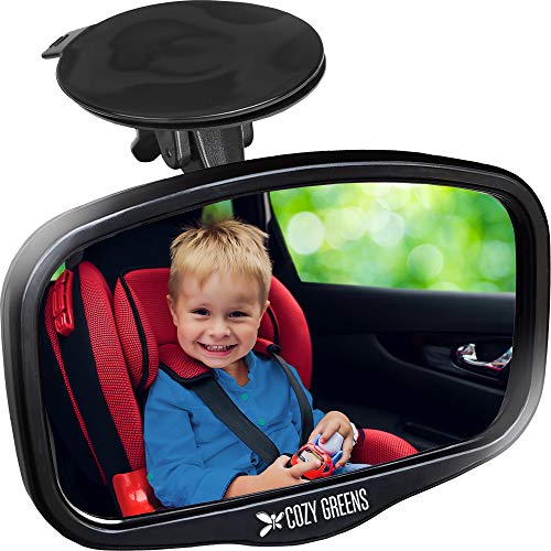 Rearview Baby Car Mirror Windshield Infant Front Facing, Shatterproof Child Safety Mirror, Adjustable Suction Cup (S) by COZY GREENS - Thumbnail 7