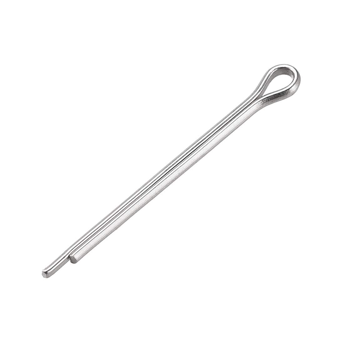 sourcing map Split Cotter Pin - 1.5mm x 20mm 304 Stainless Steel 2-Prongs Silver Tone Fastener Clip Key 60Pcs
