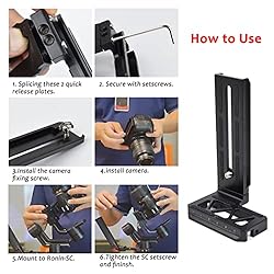 EaxanPic Aluminum L Bracket Vertical Shooting Quick