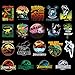 Meet Holiday Jurassic Park Dinosaur Sticker 75 PCS PVC Waterproof Stickers for Laptop, Notebooks, Car, Bicycle, Skateboards, Luggage Decoration (Jurassic Park)