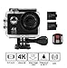 4K WIFI Action Camera, KKCITE Ultra HD Waterproof Sports Cam DVR Camcorder 17MP Wide Angle Sports Video Camera With 2.4G Remote Control/ 100 Feet Underwater and Tons of Accessorie