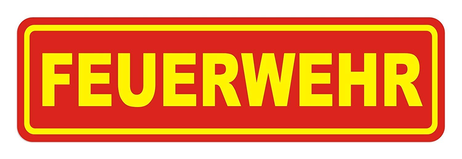 LOHOFOL magnetic sign fire brigade | magnetic sign | available in THREE sizes (35 x 10 cm)