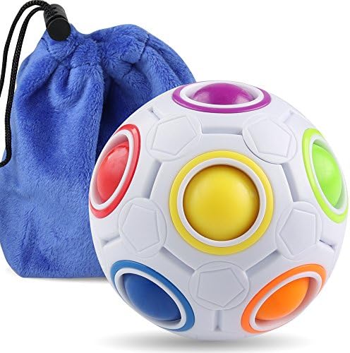 Coogam Rainbow Puzzle Ball with Pouch 