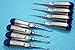New German Stainless Dental Luxating Elevator Tooth Extraction Extracting Tools 8 Pcs Straight and Curved 1.5MM to 4MM Dental Instruments