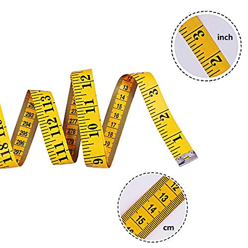 Soft Tape Measure Utron Measure Tape for Body 3 Pack Double Scale Measurement Tape Set for Sewing, Body, Tailor 60/120 inch - Thumbnail 2