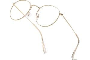 aisswzber Small Round Circle Classic Unisex Eyewear Lightweight Non-Prescription Eyeglasses Clear Lens Glasses for Women Men