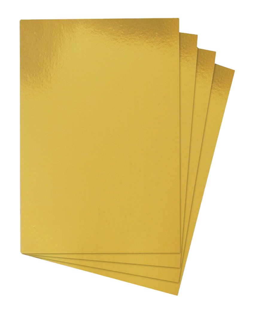 House of Card & Paper A4 220 GSM Foil Card - Gold (Pack of 25 Sheets)
