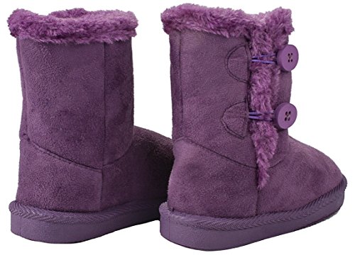 image for J.J.F Shoes Baby Girls Toddler Warm32F Purple Slouch Buttons/Sweater K