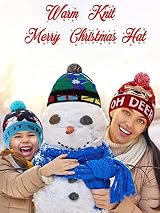 SHOKAN 2 Pack LED Christmas Hat Light-Up Knitted Cap Kids Adults Holiday Party view 5