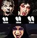 EverPlus 3 Different Sizes Vampire Fangs Tooth with Adhesive for Halloween Party Cosplay Favors Props Decoration White