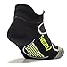 Feetures! - Elite Light Cushion - No Show Tab - Black/Reflector - Size Large - Athletic Running Socks
