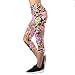 Manstore Women's Printed Active Workout Capri Leggings Fitted Stretch Tights C23 S/M