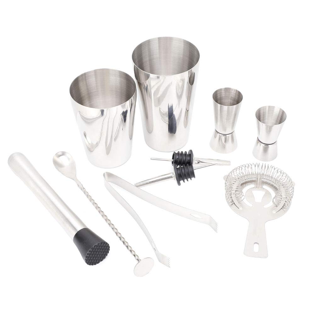 Cocktail Shaker Set - Bar Shaker Set, Stainless Steel Bar Tools Cocktail Shaker Set 10Pcs