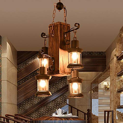 Amerikaanse kandelaar retro oud schip hout verlichting restaurant bar taiwan café kleding winkel massief hout hoofd… - Afbeelding 3