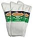 Extra Wide Medical Mid Calf Crew (Pack of 3), Diabetic Socks, Made in USA, for Men and Women (Large, White)