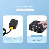 Durratou USB KVM Switch 2 Computers Keyboard Mouse Printer Sharer view 6