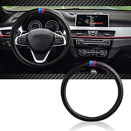 Steering Wheel Cover M Sport Carbon Fiber Look for BMW 3 Series 5