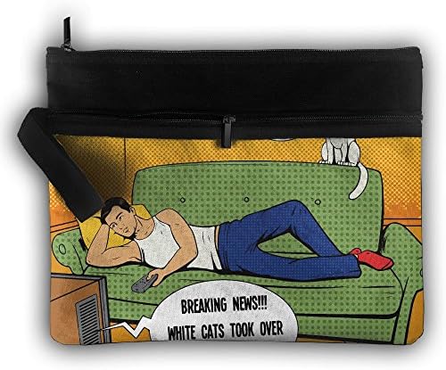 LALIAN Vintage Man Zipper Printing Waterproof Fabric Cosmetic Bags Portable Travel Toiletry Pouch Makeup Organizer Clutch Bag