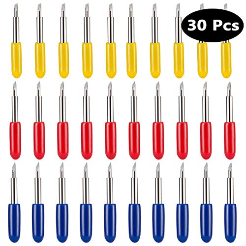 FICBOX 30 PCS Cutting Blades for Explore Air/Air 2 Maker Expression 10pcs 30° + 10pcs 45°Standard + 10pcs 60° Deep Cut Vinyl Fabric Cutting Replacement Blades - Thumbnail 6