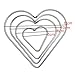 Chris.W 8 Pcs Craft Metal Star/Heart Shaped Rings Metal Hoops for Dream Catcher, 4 Sizes(5cm/8cm/10cm/12cm)