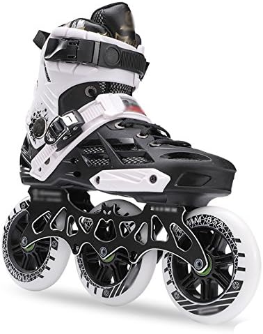 DSFGHE Inline Skates Adult Inline Big Wheel Speed Skates Racing Adult Men And Women 4 Rounds Skates,Black-43