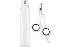 Lasnten 2 Pcs Bird Nail Grinder with Clipper Bird Nail Trimmer File Pet Grooming Tool for Parrot Budgerigars Parakeets Myna Conure Finches Lovebirds(White)