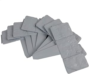 OTOEZ 10/20/30/50Pcs Plastic Garden Edging Border Stones Effect Fence Lawn Plant Border Flower Bed Protection Landscape Décor,10Pcs