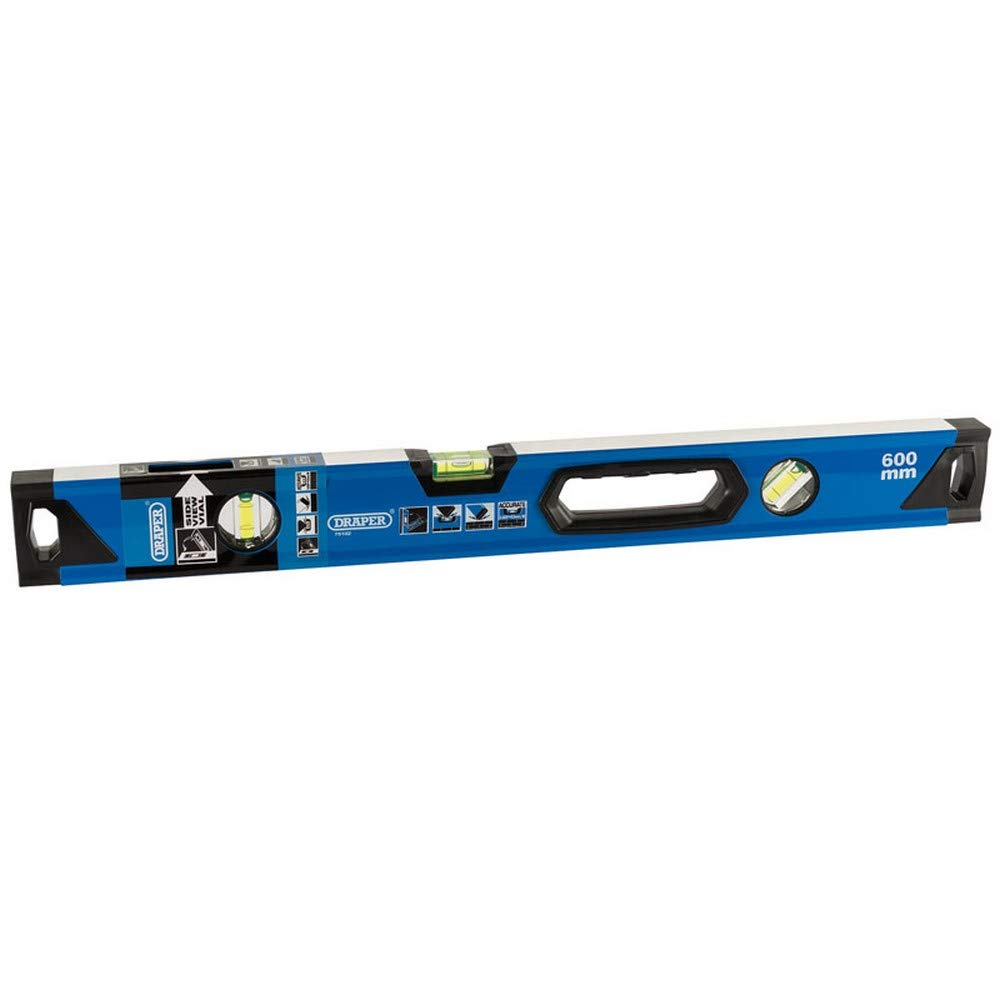 Draper 75102 Side View Box Section Level, 600mm Length , Blue