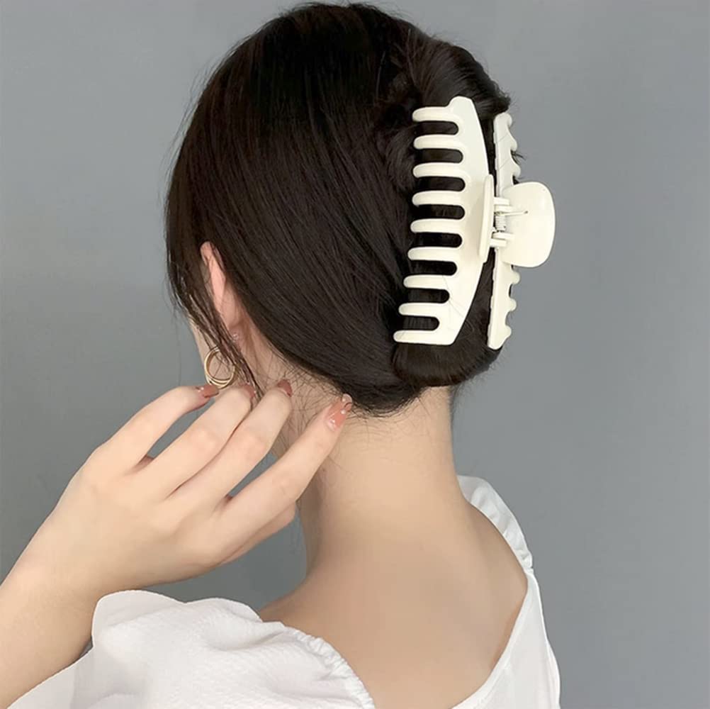 Hair Clips, Large Hair Claw Clips, Hair Pins, Hair Accessories for Women Girls Ladies Kids, Creamy White