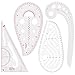 Sew Ruler, Acrux7 Pattern Sewing Rulers Set, 4 Pieces Plastic Sew French Curve Ruler, Metric Ruler Kit for Dressmaking, Tailoring, Fashion Designing, Pattern Grading, DIY Clothing