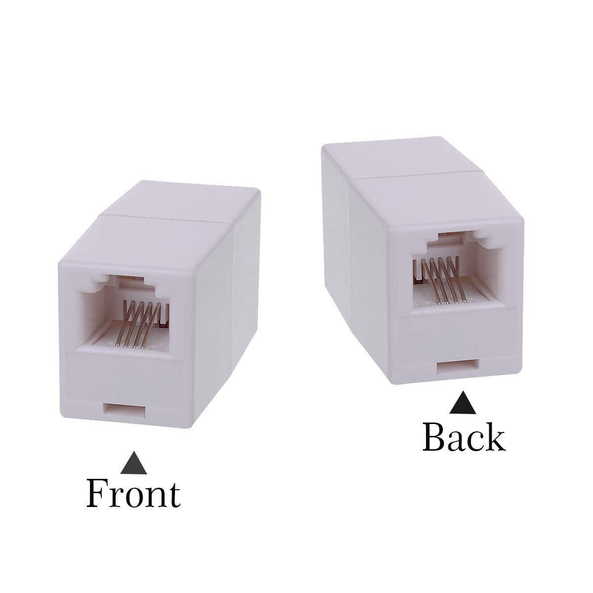 Coupler Telephone,SHONCO 2Pack RJ11 6P4C Inline Couplers,Phone Line